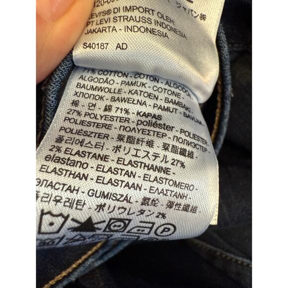 Levis Slimming Skinny Dark Wash Denim Jeans 30 - Picture 7 of 7